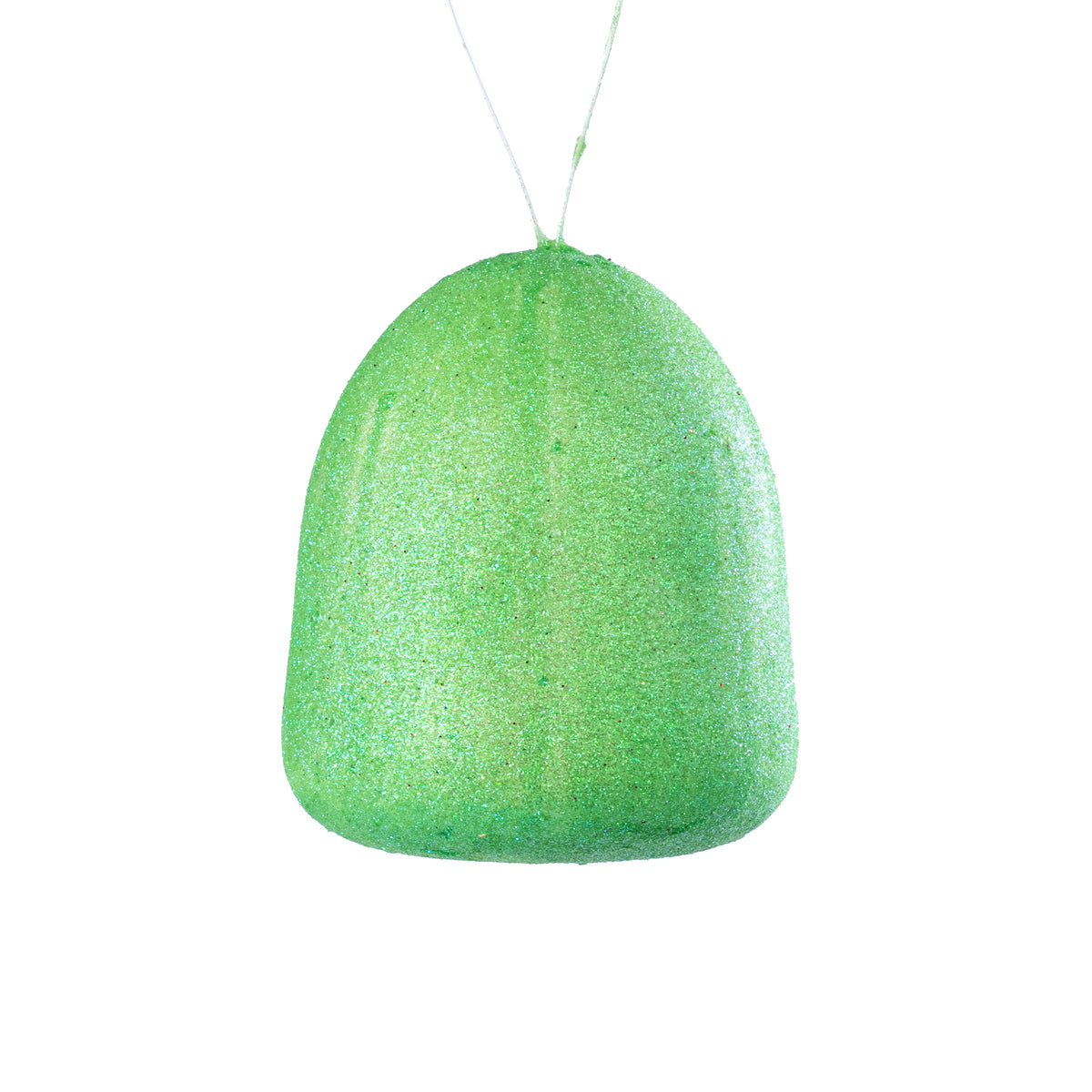 5" Glitter Gumdrop Ornament: Mint Green