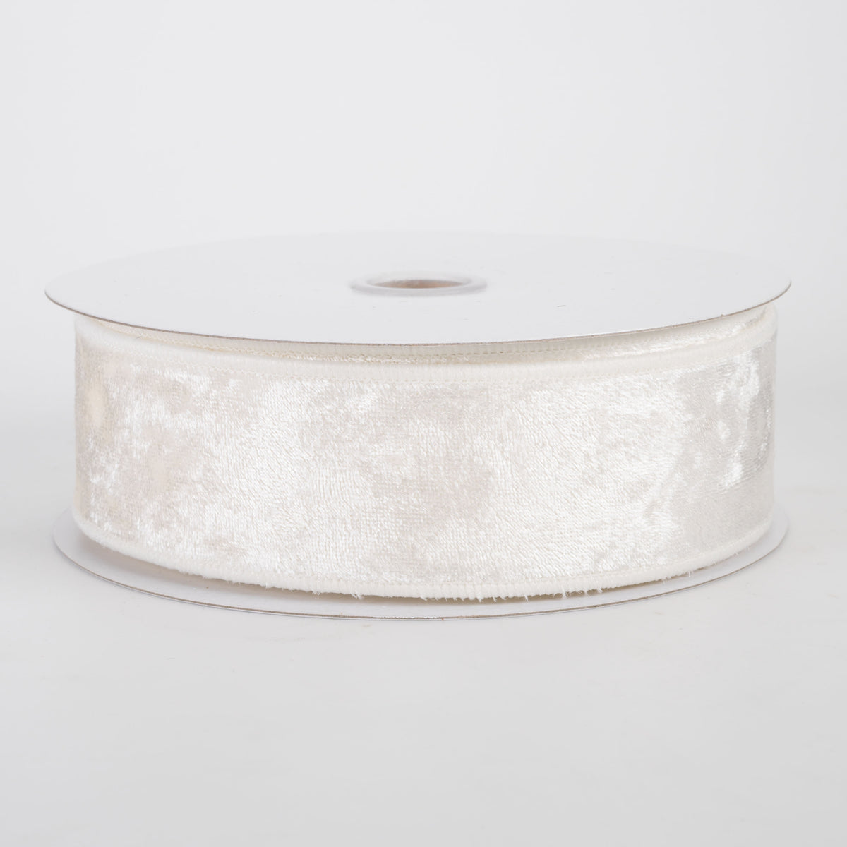 1.5" Lush Velvet Matte Satin Backed Ribbon: Ivory (10 Yards)