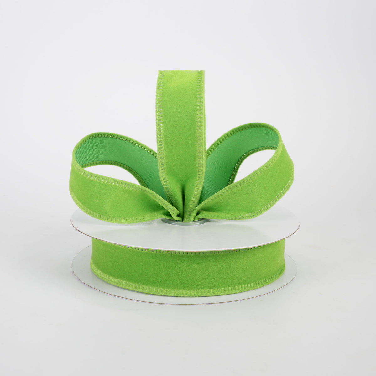 7/8" Value Velvet Ribbon: Lime Green (10 Yards)