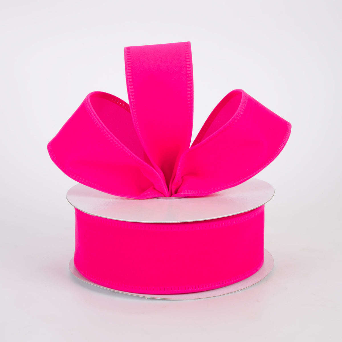 1.5" Value Velvet Ribbon: Neon Hot Pink (10 Yards)
