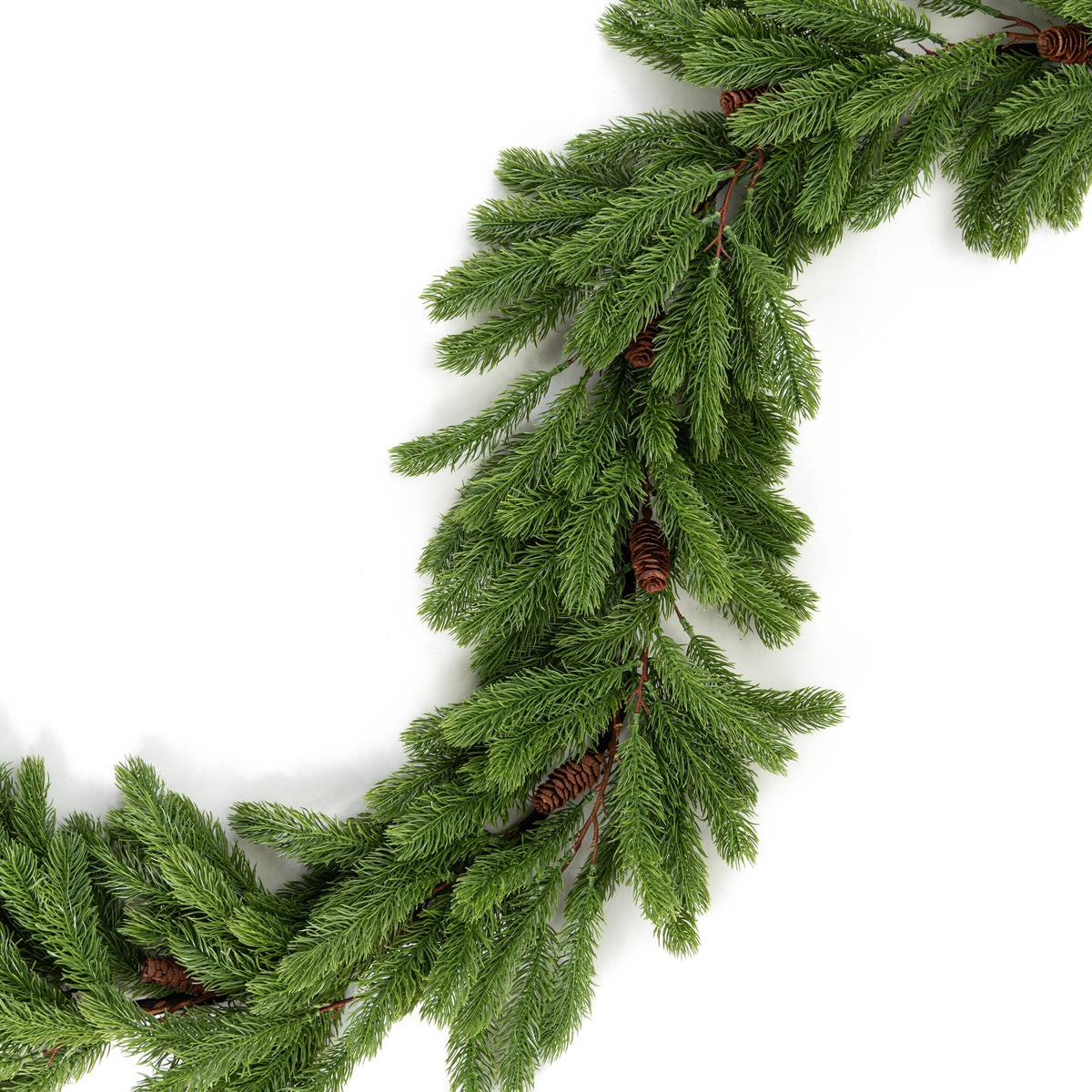 65" Deluxe Pine & Pinecone Garland: Evergreen
