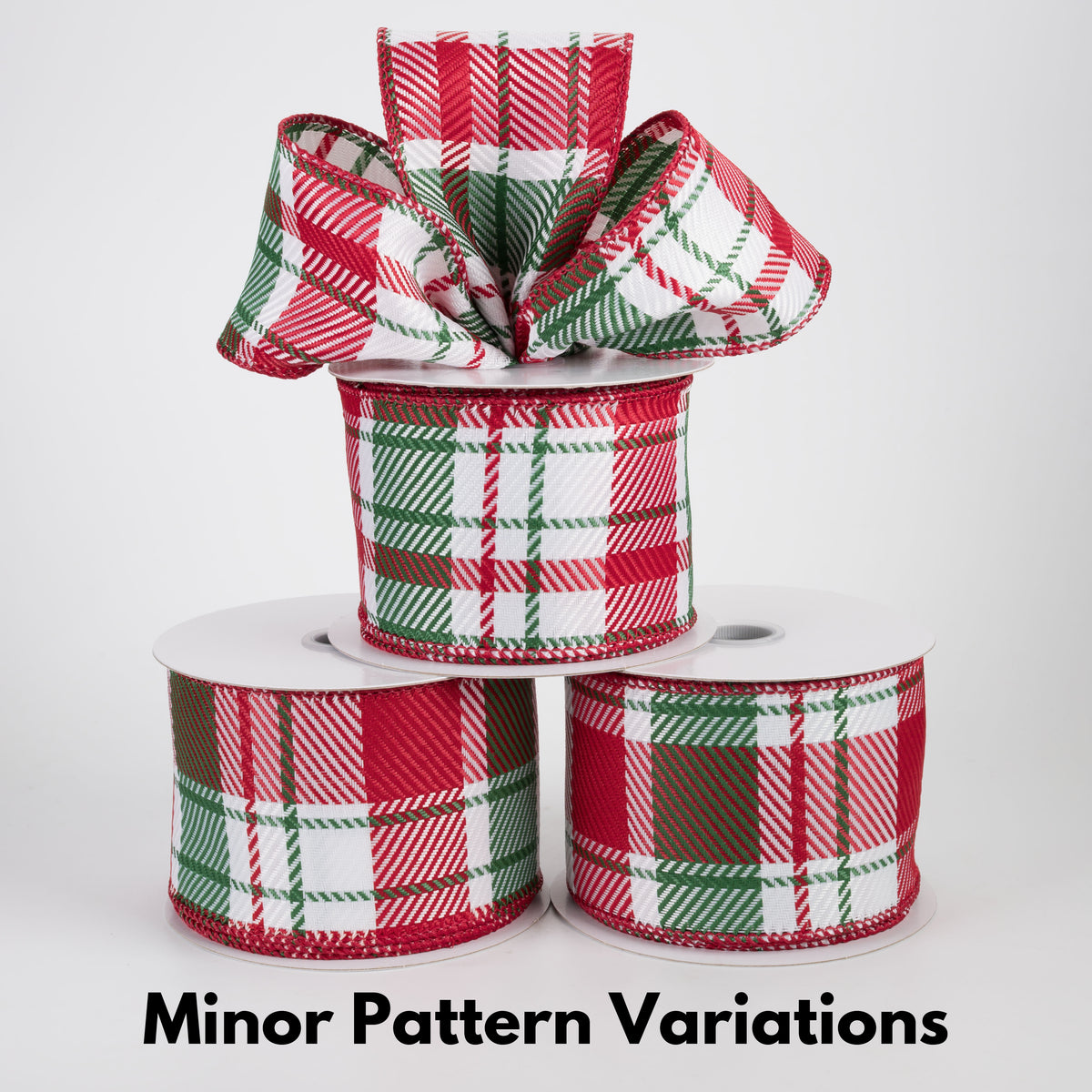 2.5" Bold Evan Christmas Woven Plaid Ribbon: Red & Emerald (10 Yards)