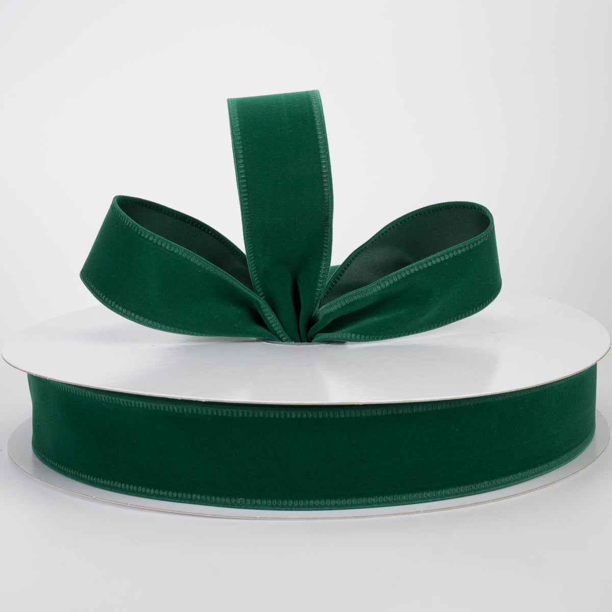 1.5" Value Velvet Ribbon: Emerald Green (50 Yards)