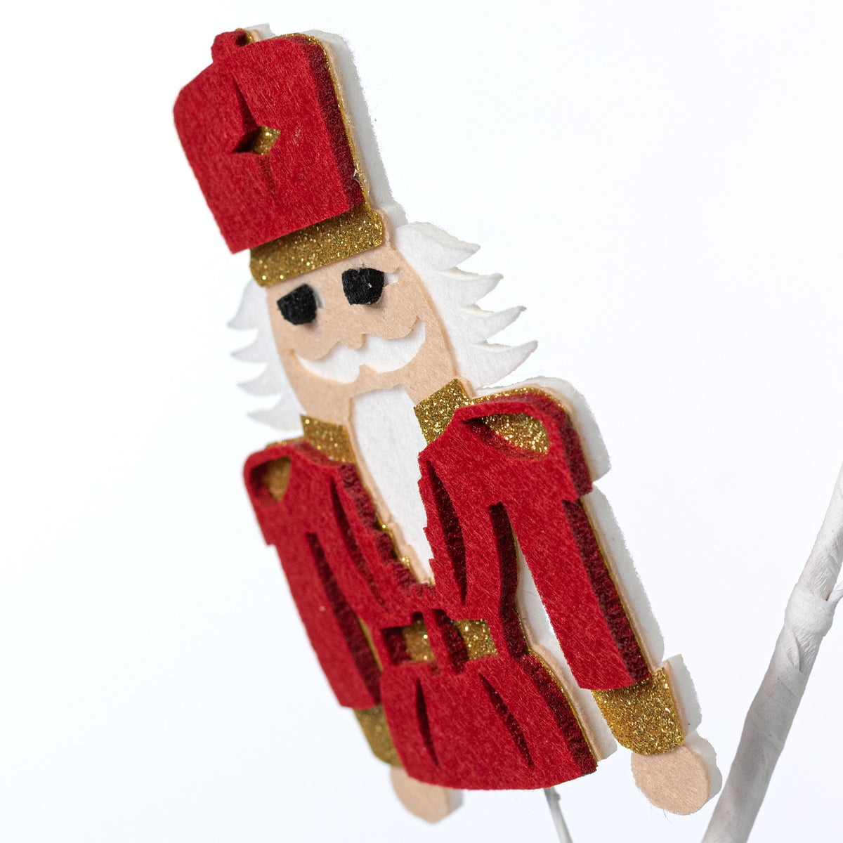 30" Glittered Felt Nutcrackers Spray