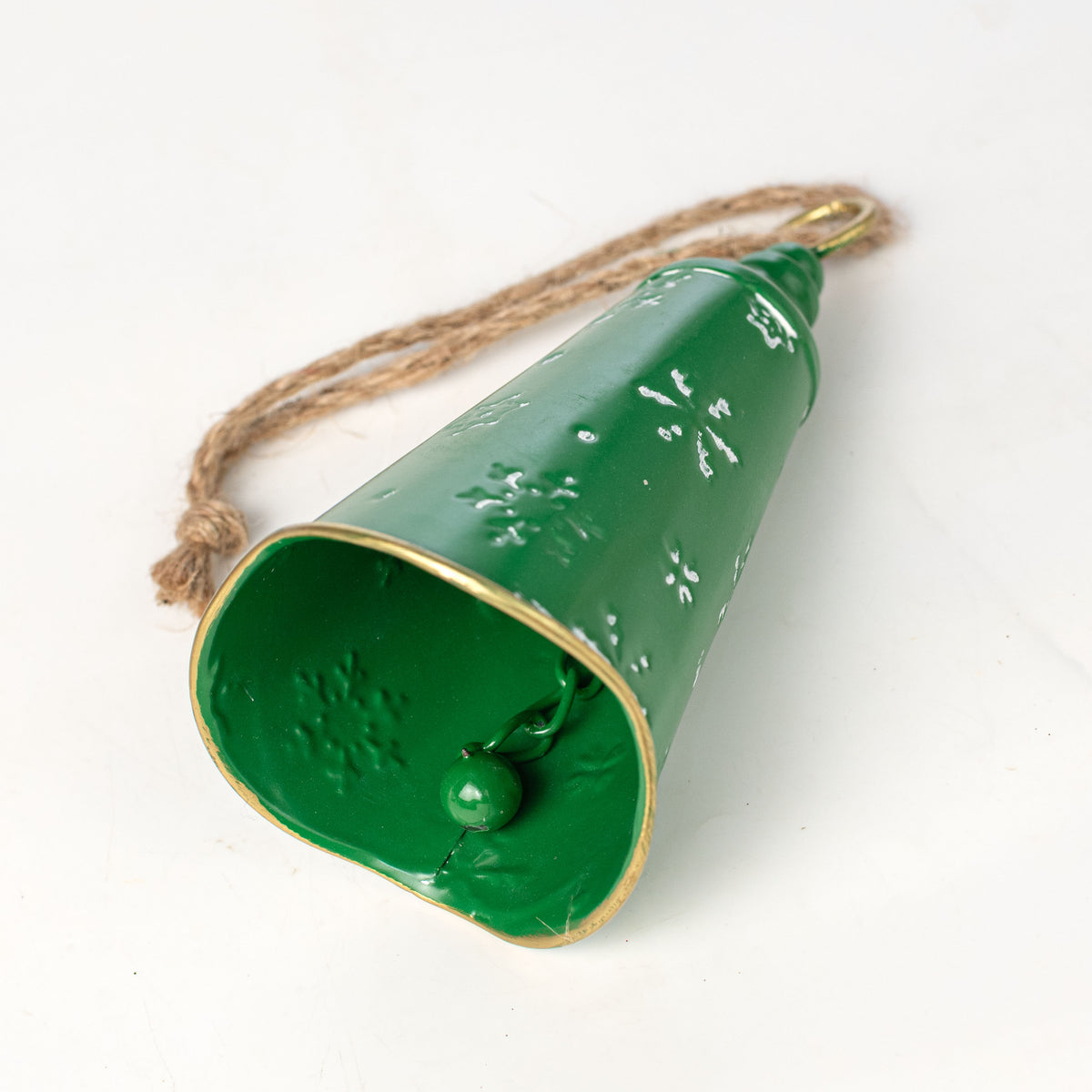 7" Nordic Holiday Lantern Bell Ornament: Green