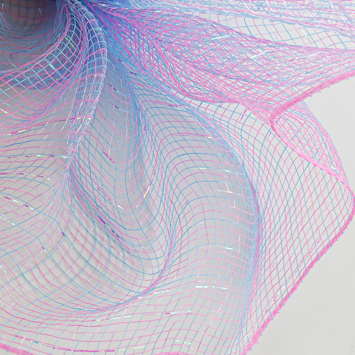 10" Iridescent Ombre Mesh: Lavender, Blue & Pink