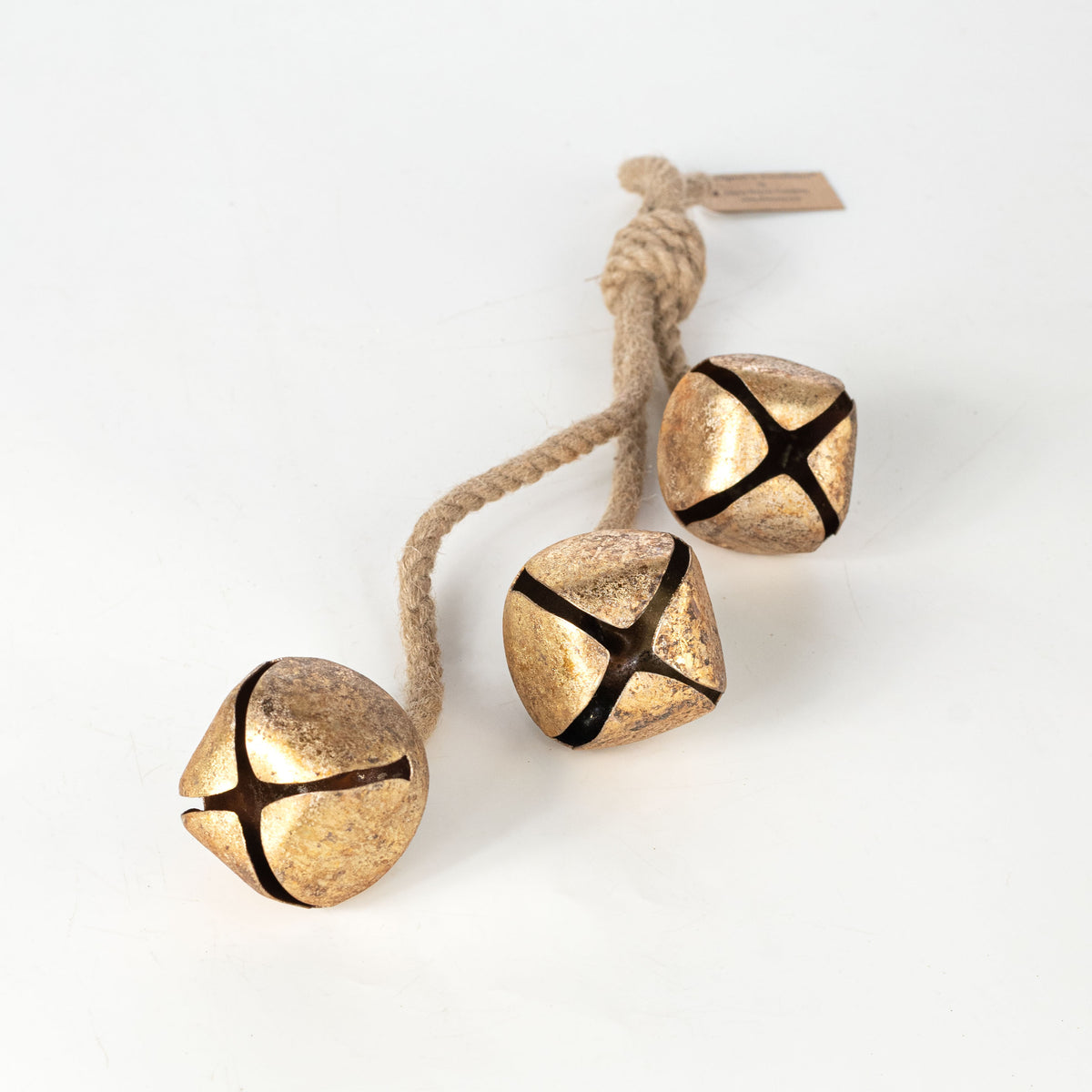 18" Jingle Bell Hanger Ornament: Antique Gold