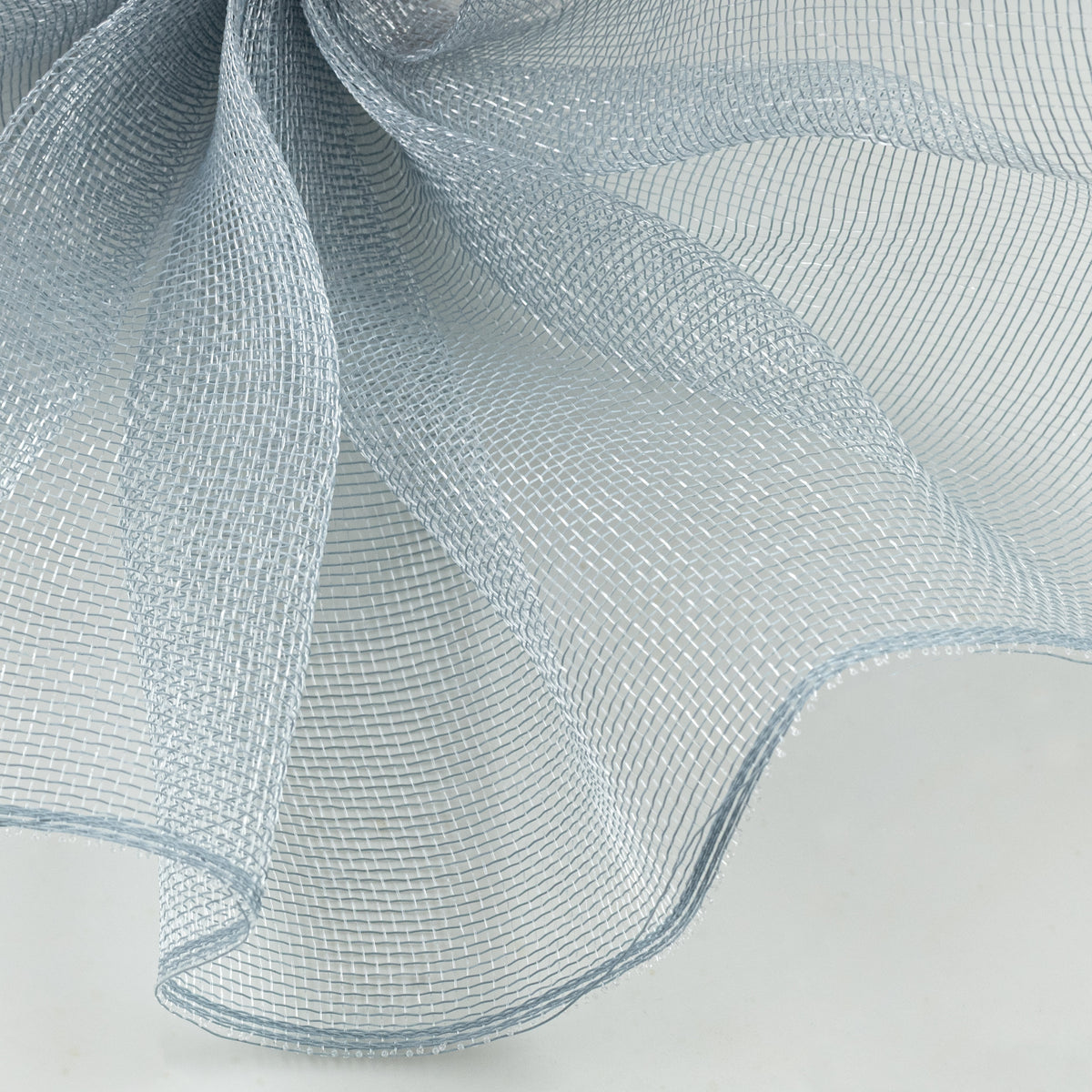 10" Fine Weave Deco Mesh: Silver Grey