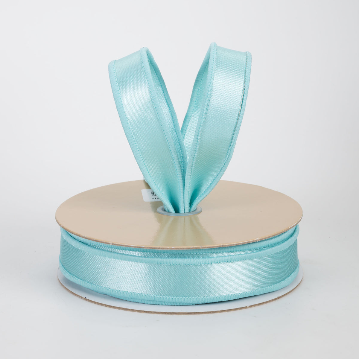 7/8" Double Sided Fused Satin Ribbon: Aqua Blue (10 Yards)