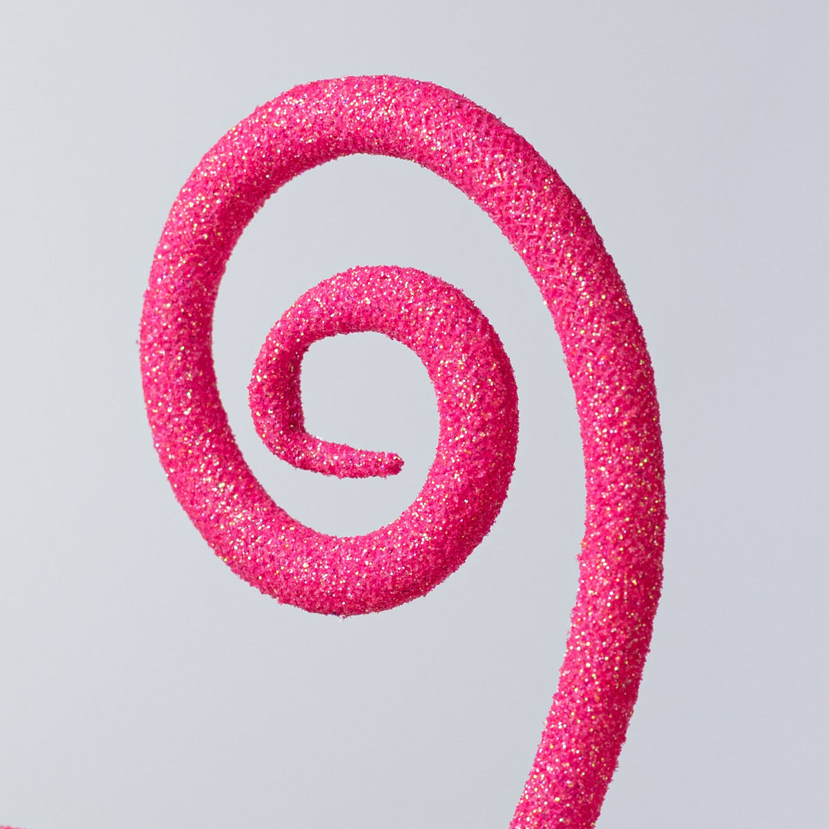 18" Glitter Tube Curly Pick: Iridescent Hot Pink