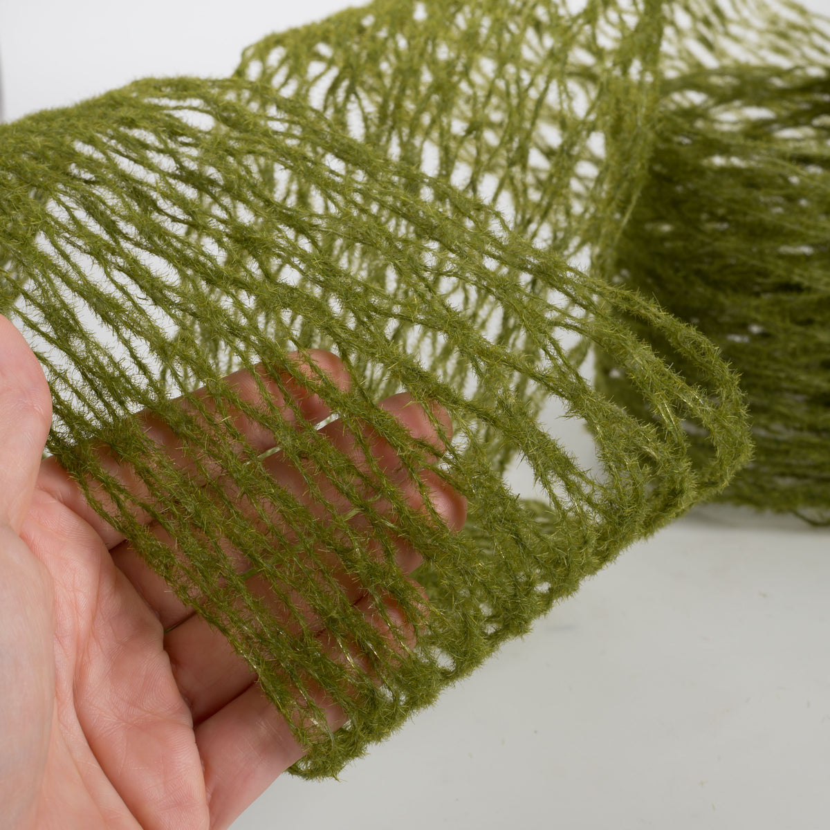 5.25" Mossy Open Weave Garland Ribbon (6 Ft)