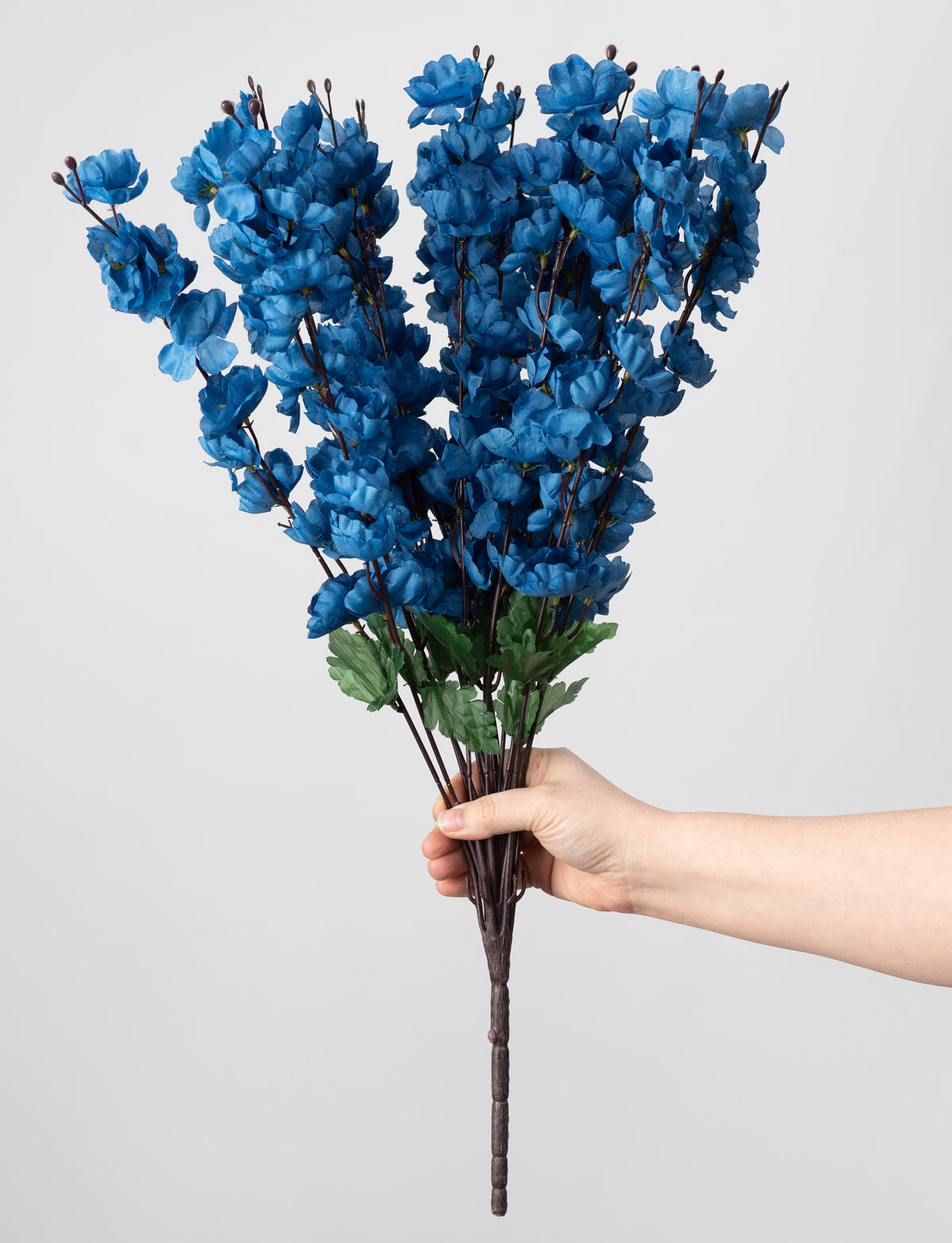 25" Cherry Blossom Bush: Royal Blue (18 Stem)