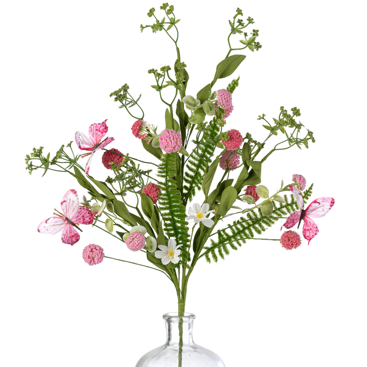 24" Butterfly Allium Filler Spray: Pink