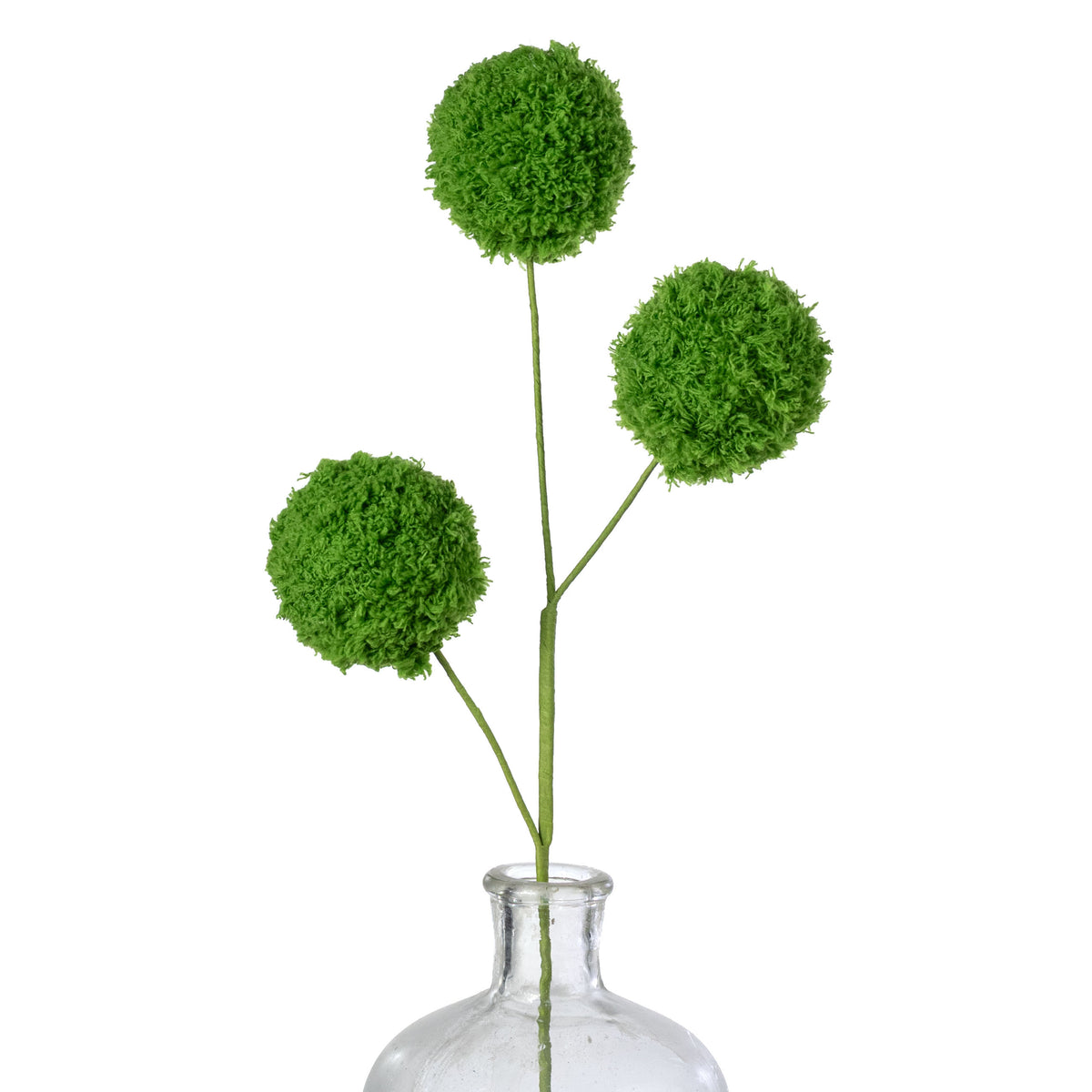 18" Moss Yarn Balls Spray: Green