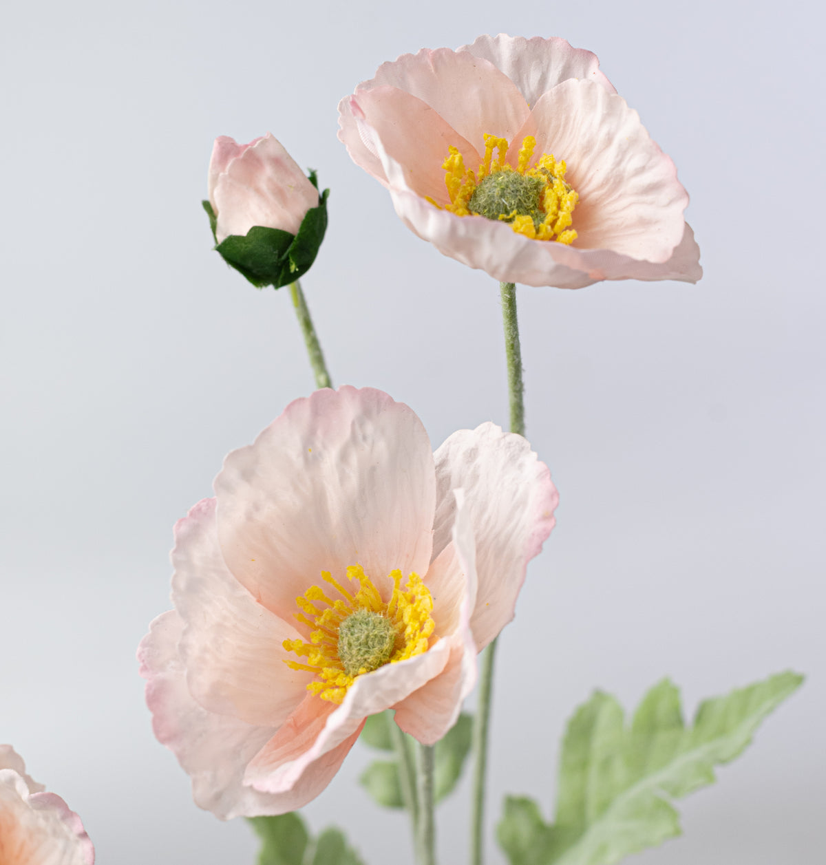 25" Real Touch Poppy Spray: Peach Pink
