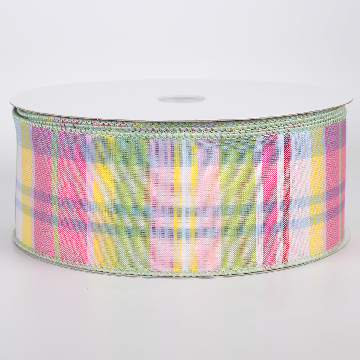 2.5" Posey Plaid Ribbon: Light Yellow Spring (50 Yards)