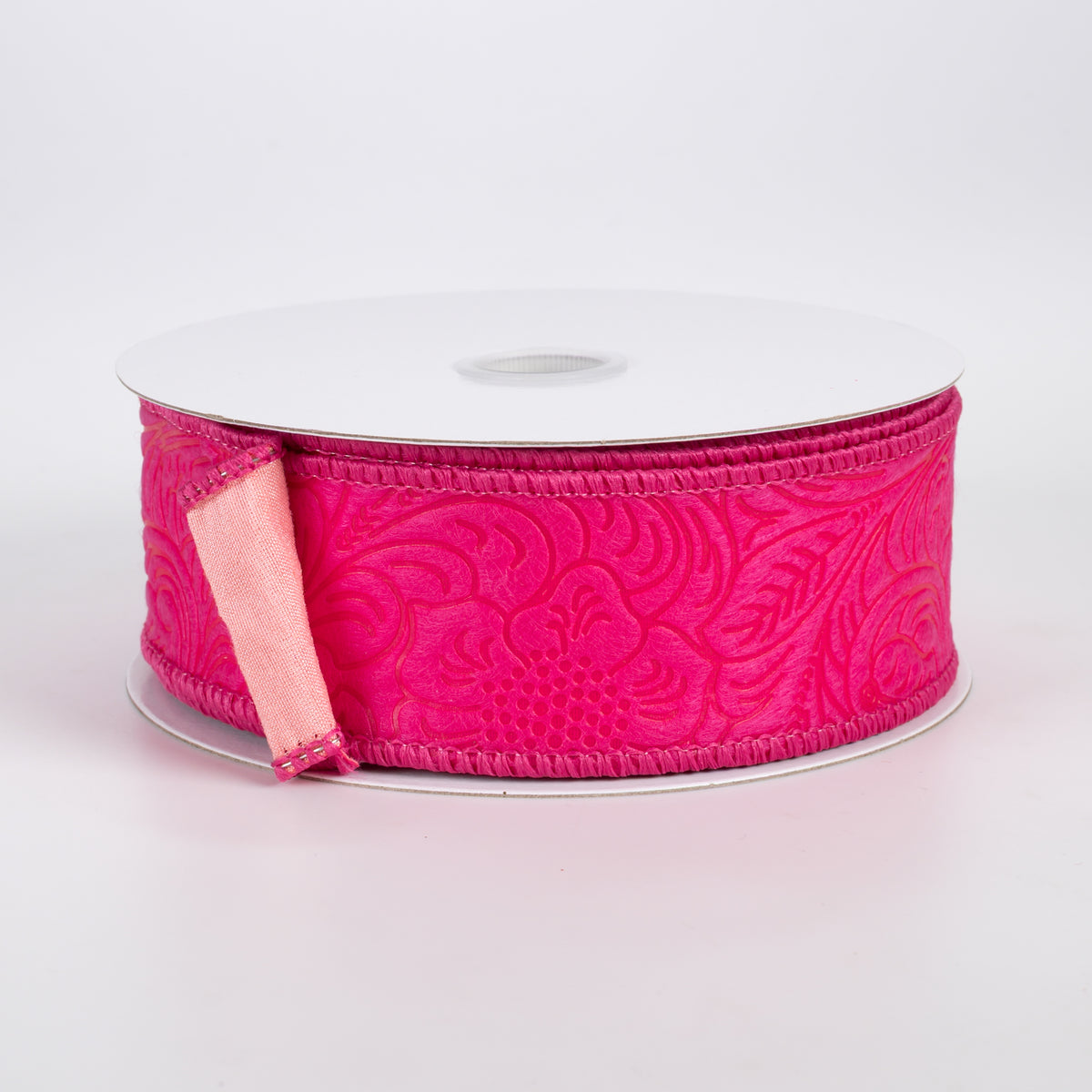 1.5" Double Sided Flower Breeze & Dupioni Ribbon: Fuchsia & Rose (10 Yards)