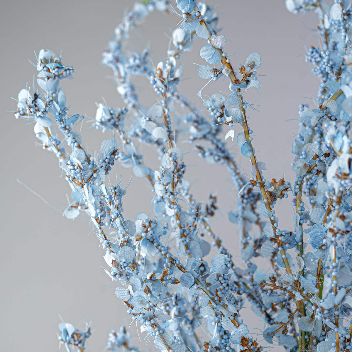 18" Spring Mini Flower Blossom Spray: Blue