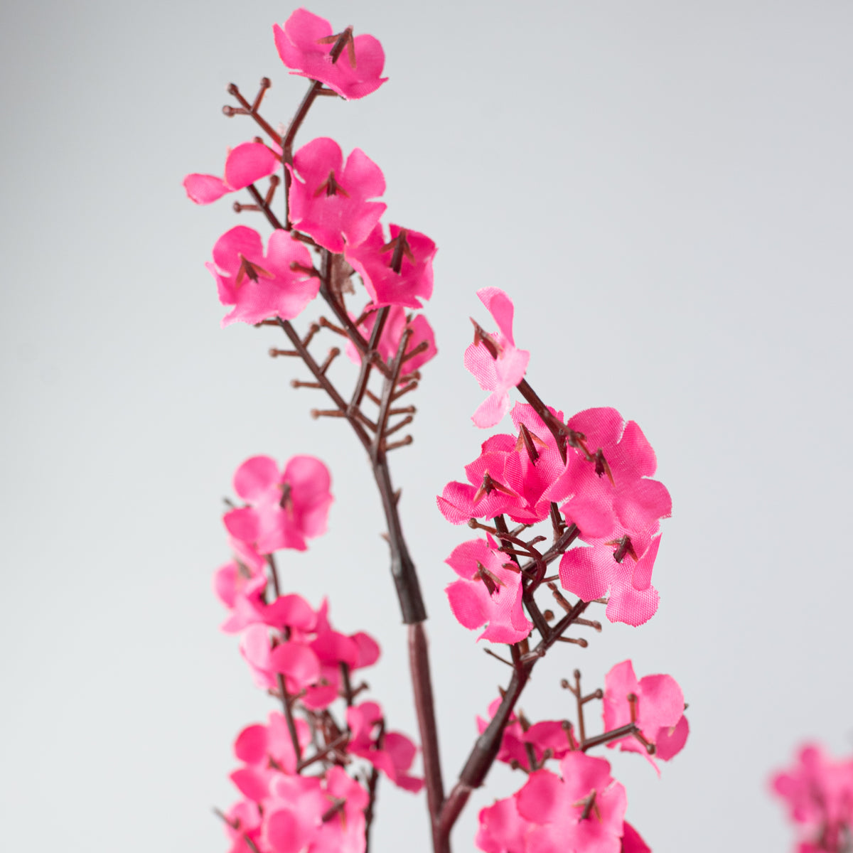 20" Artificial Plum Blossom Bush: Hot Pink (5 Stem)