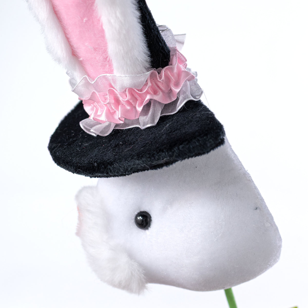21" Bunny Head & Top Hat Spray: Black