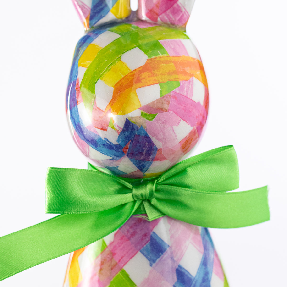 12" Modern Bunny Decor: Spring Plaid