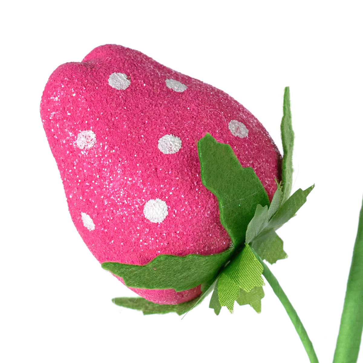 22" Polkadot Strawberries Spray: Pink Glitter