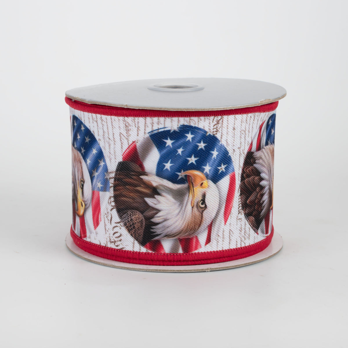 2.5" Brilliance Digital Print Bald Eagle USA Flag Ribbon (10 Yards)