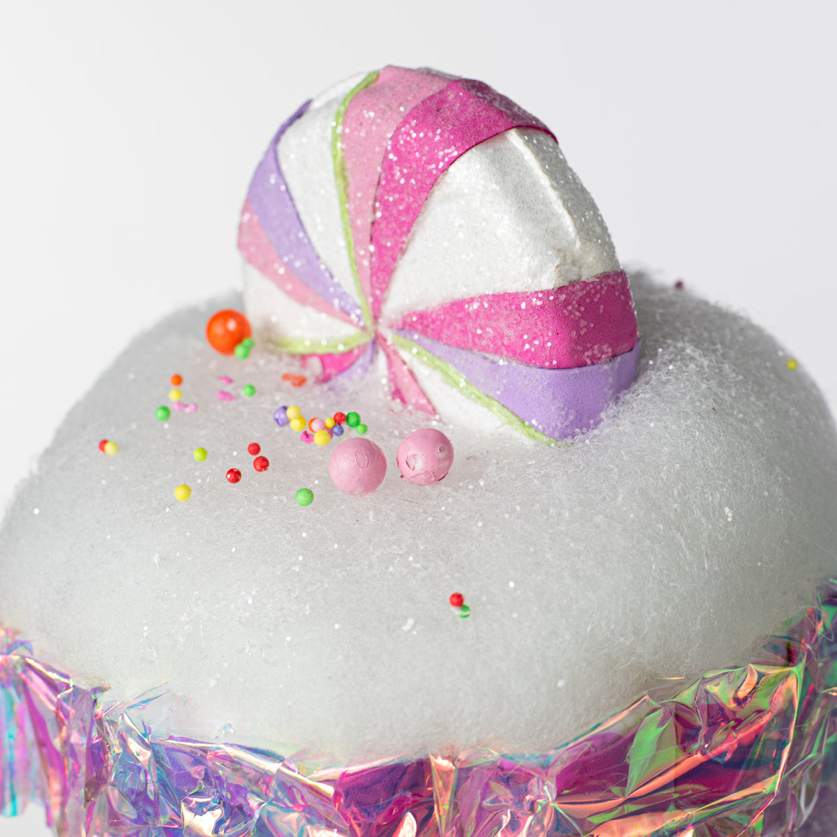 8" Iridescent Cupcake Decor: Pastel Candy detail photo 3
