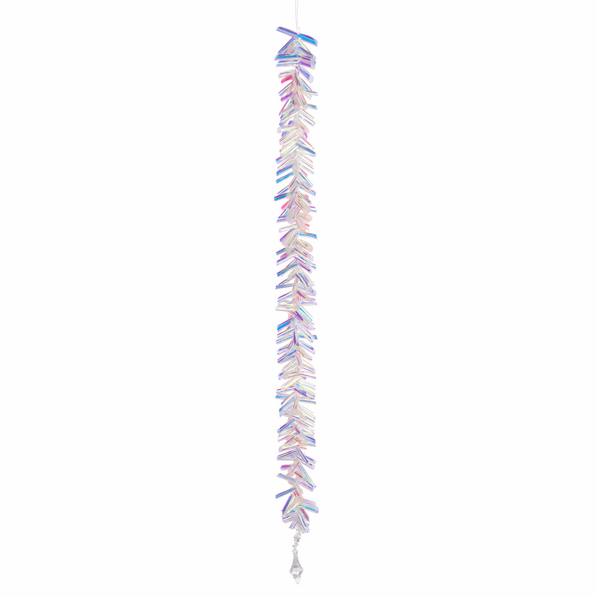 28" Iridescent Foil Icicle Ornament Item Number: XN0409-IR