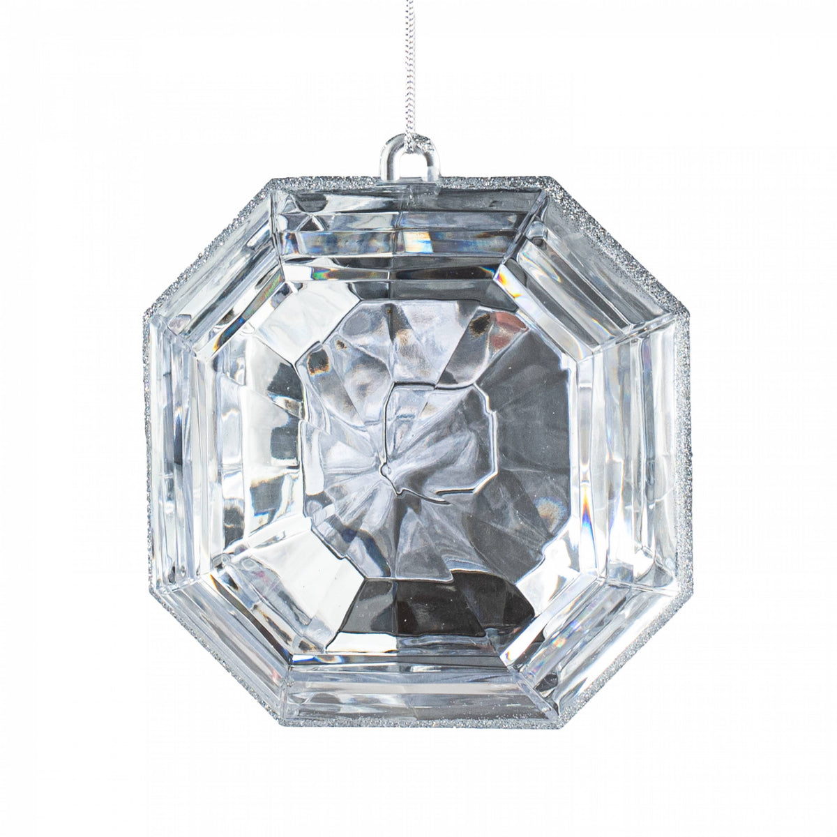 6" Jewel Gem Ornament: Silver Item Number: 218520