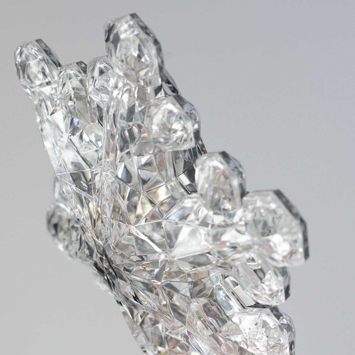 6" Jewel Snowflake Ornament: Silver detail photo 4