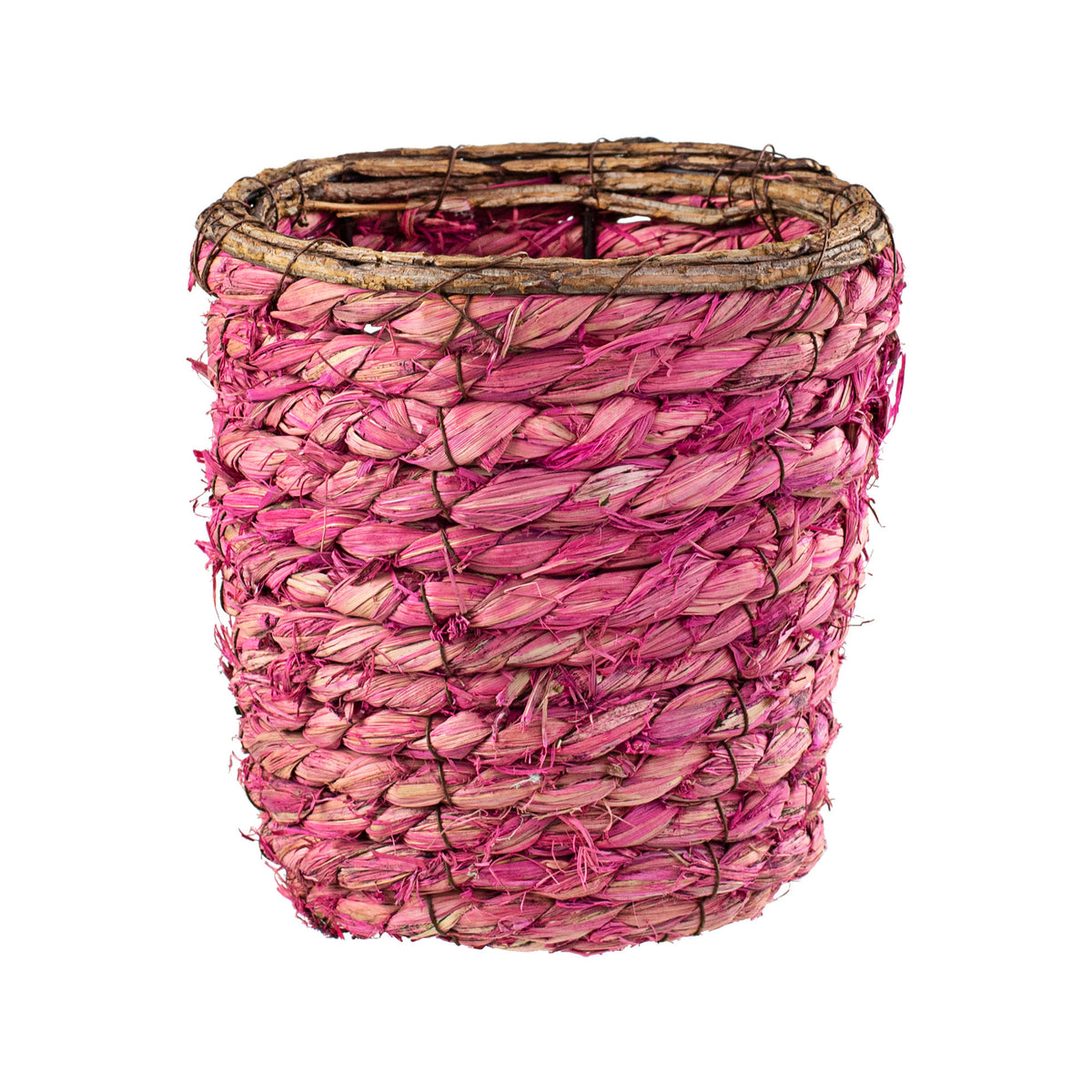 7" Jute Basket: Pink Item Number: 136229