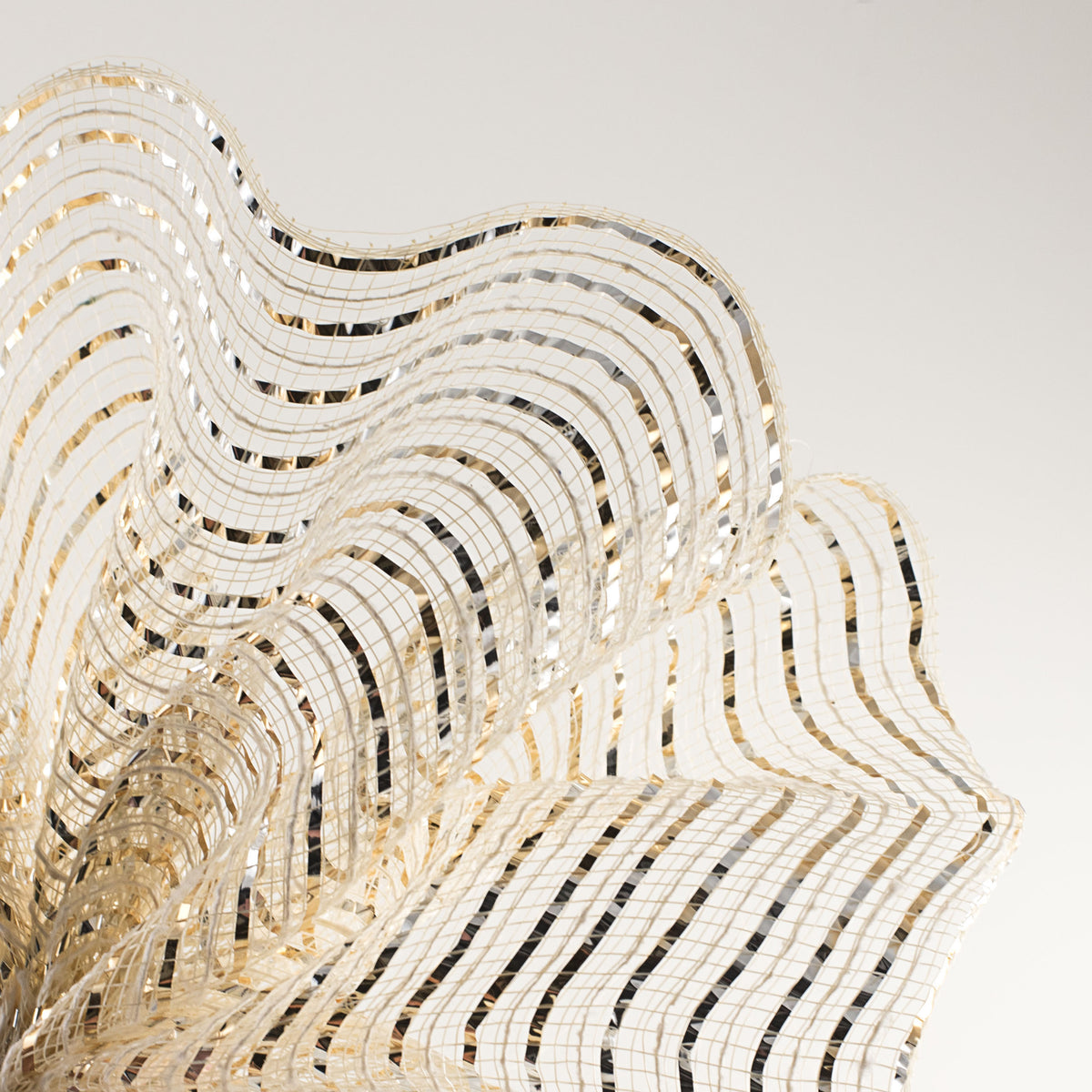 10" Jute & Metallic Mesh: Ivory, Gold, Silver Lifestyle Photo