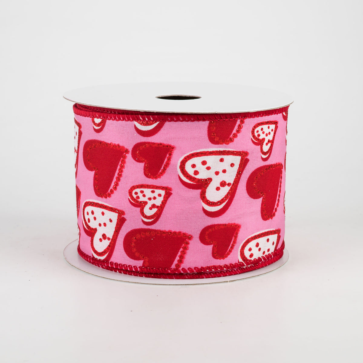 2.5" Kelly Hearts Ribbon: Pink (10 Yards) Item Number: 11012-40-03