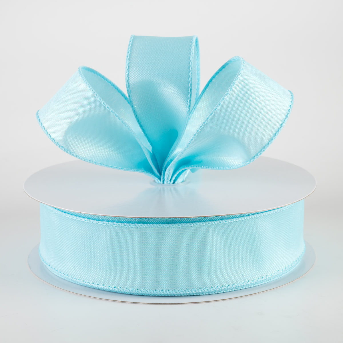 1.5" Lala Iridescent Solid Ribbon: Aqua Blue (50 Yards) detail photo 3