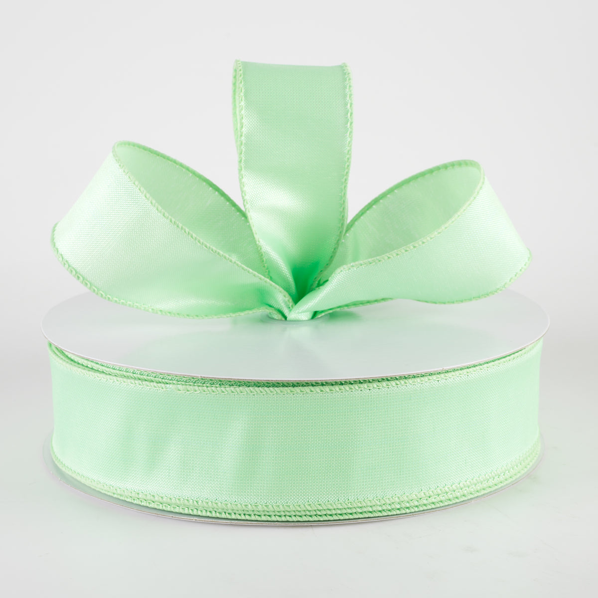1.5" Lala Iridescent Solid Ribbon: Mint Green (50 Yards) detail photo 3