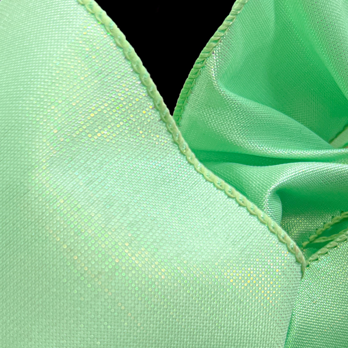 1.5" Lala Iridescent Solid Ribbon: Mint Green (50 Yards) Lifestyle Photo