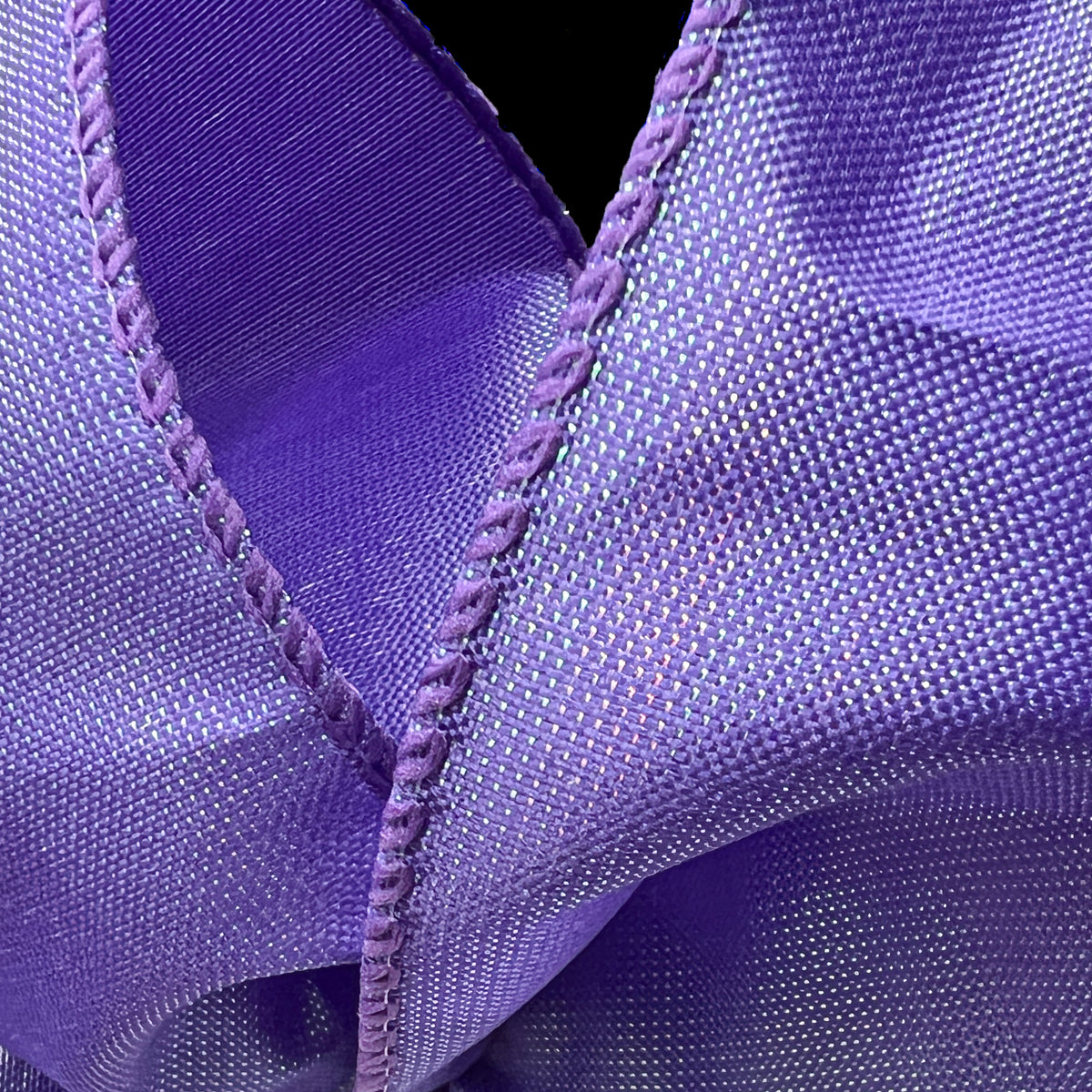 2.5" Lala Iridescent Solid Ribbon: Purple (50 Yards) Lifestyle Photo