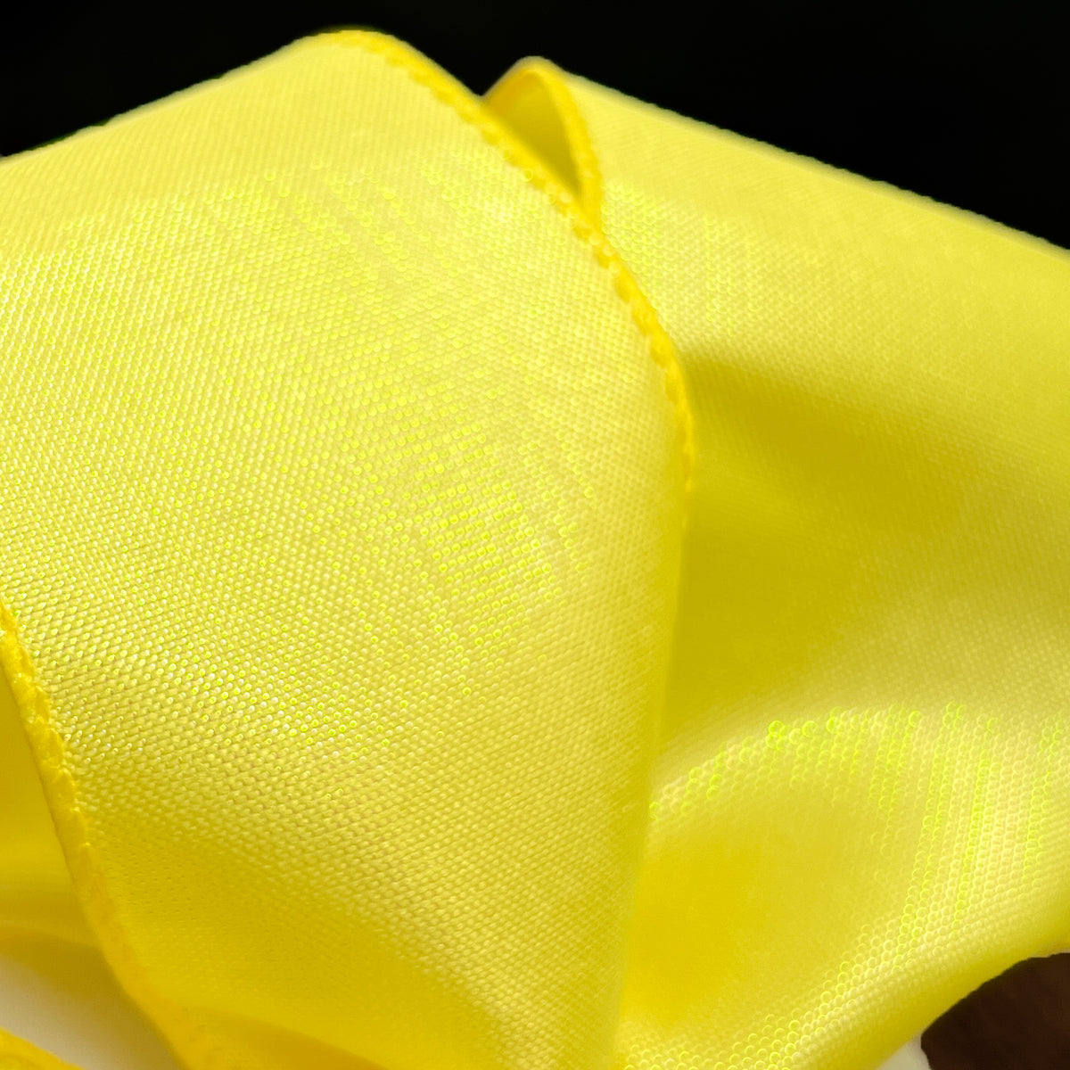 1.5" Lala Iridescent Solid Ribbon: Yellow (10 Yards) Lifestyle Photo