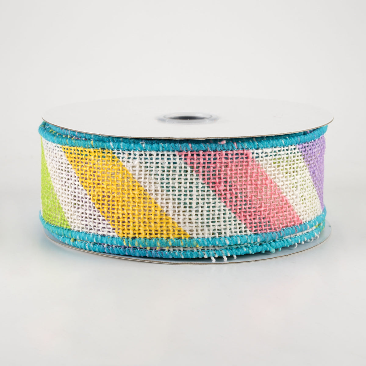 1.5" Large Diagonal Stripe Ribbon: Pastels (10 Yards)