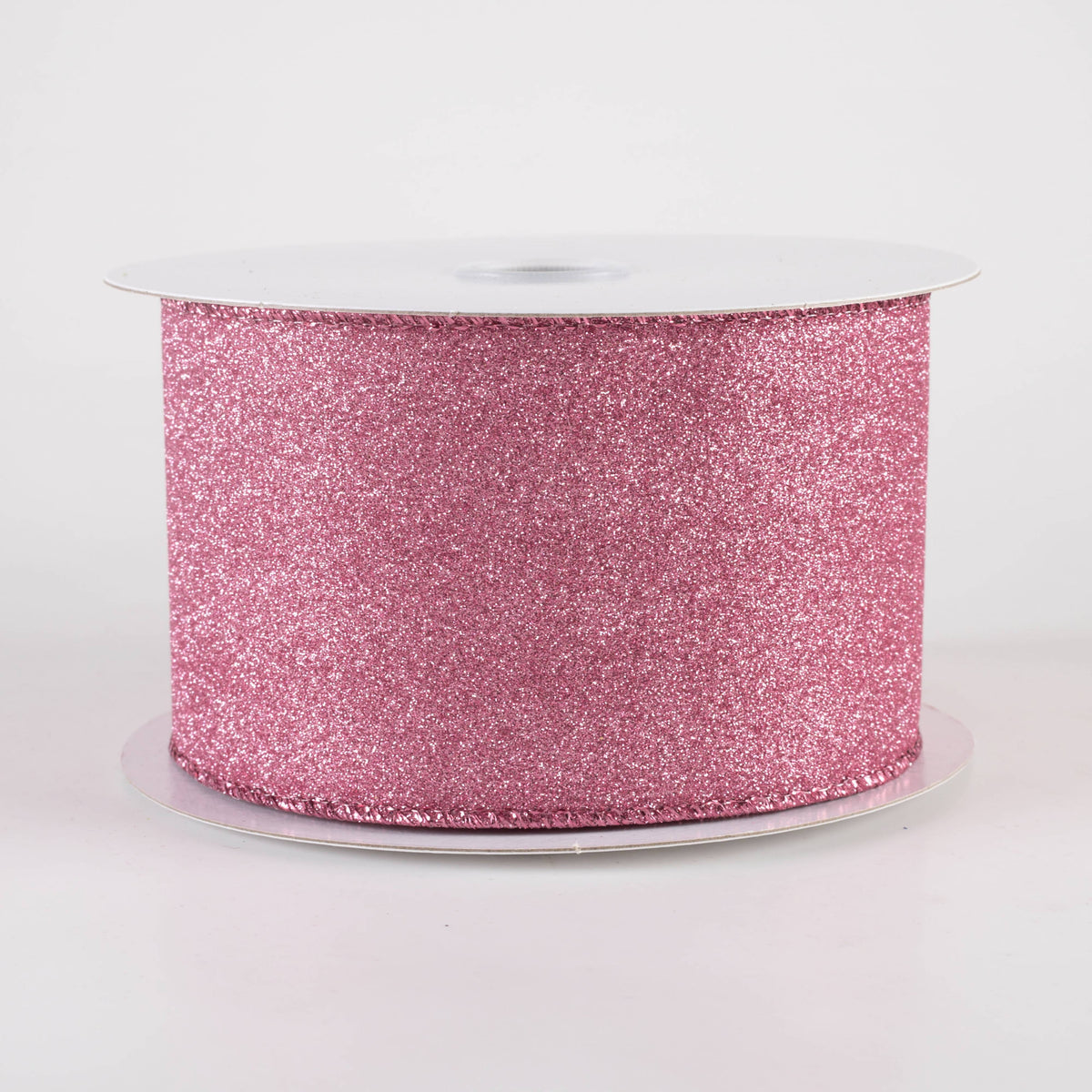 2.5" Lustrous All Flat Glitter Ribbon: Pink (10 Yards) Item Number: X820640-03