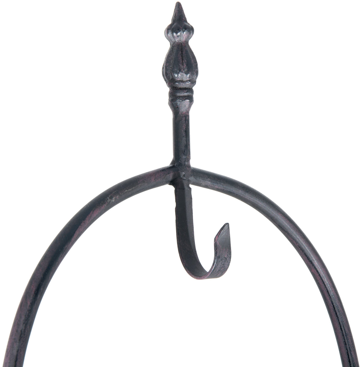 35" Metal Circle Wreath Stand: Mahogany detail photo 4