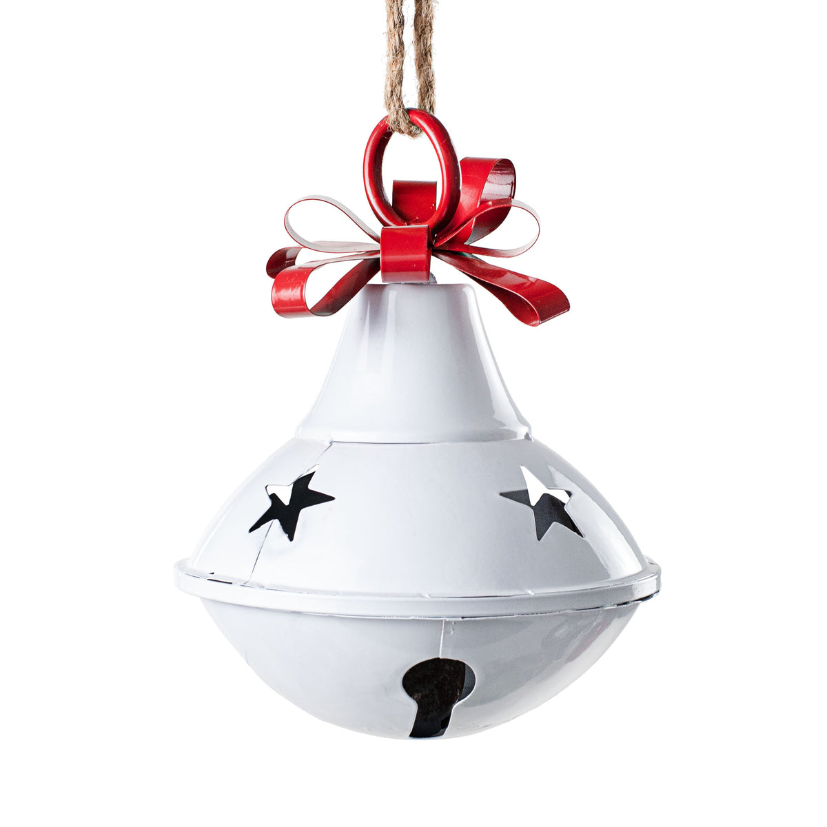 8.5" Metal Saucer Bell: White & Red Item Number: XC431558