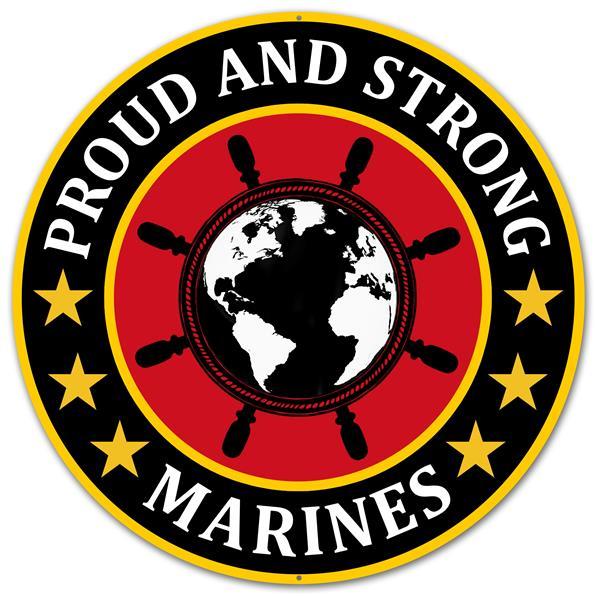 12" Metal Sign: Marines Item Number: MD0455