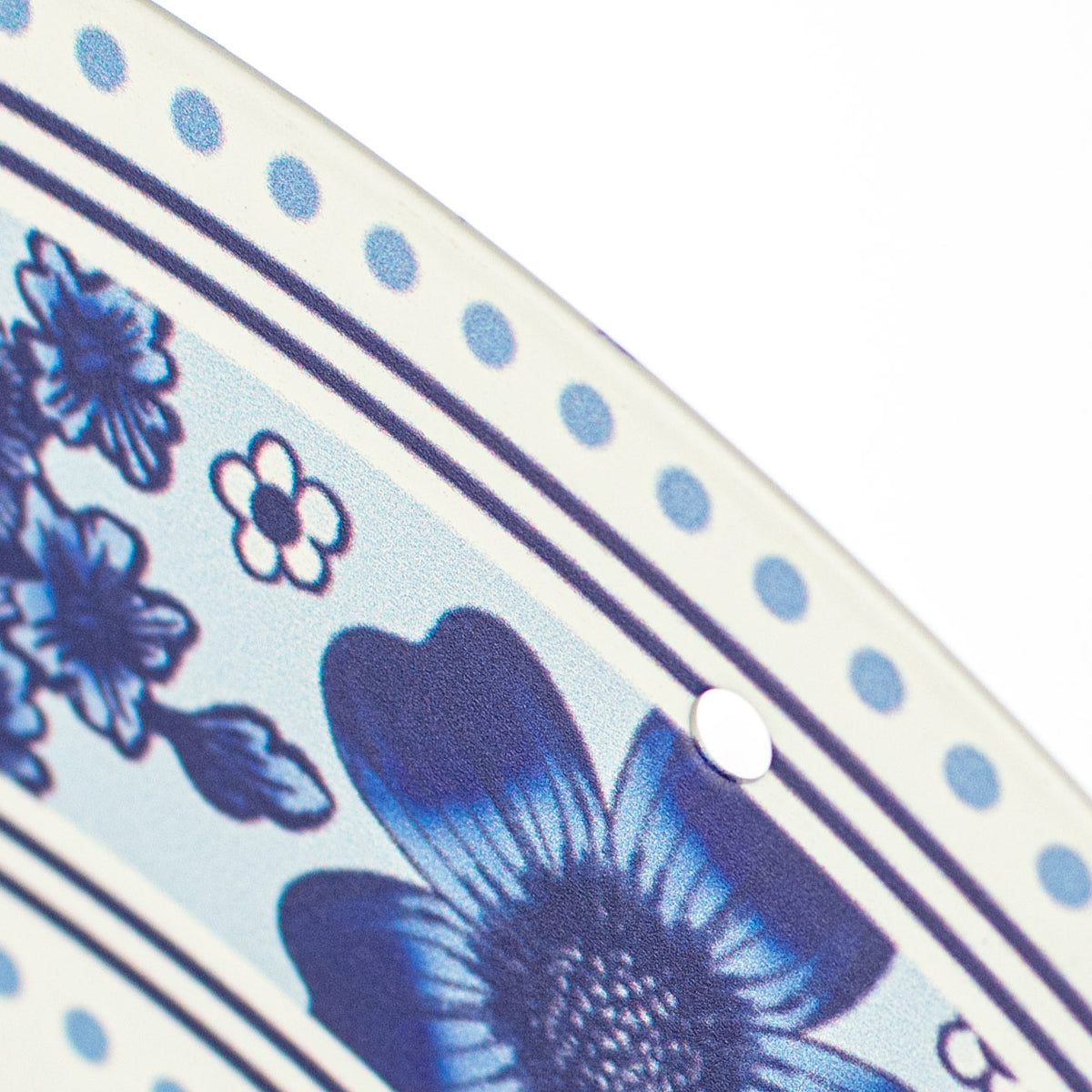 12" Metal Sign: Welcome Blue & White Floral detail photo 3