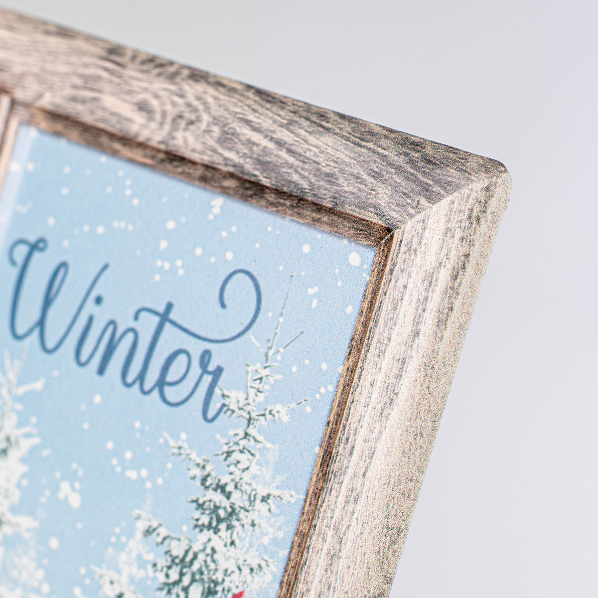 13" Metal Window Sign: Hello Winter Deer detail photo 3