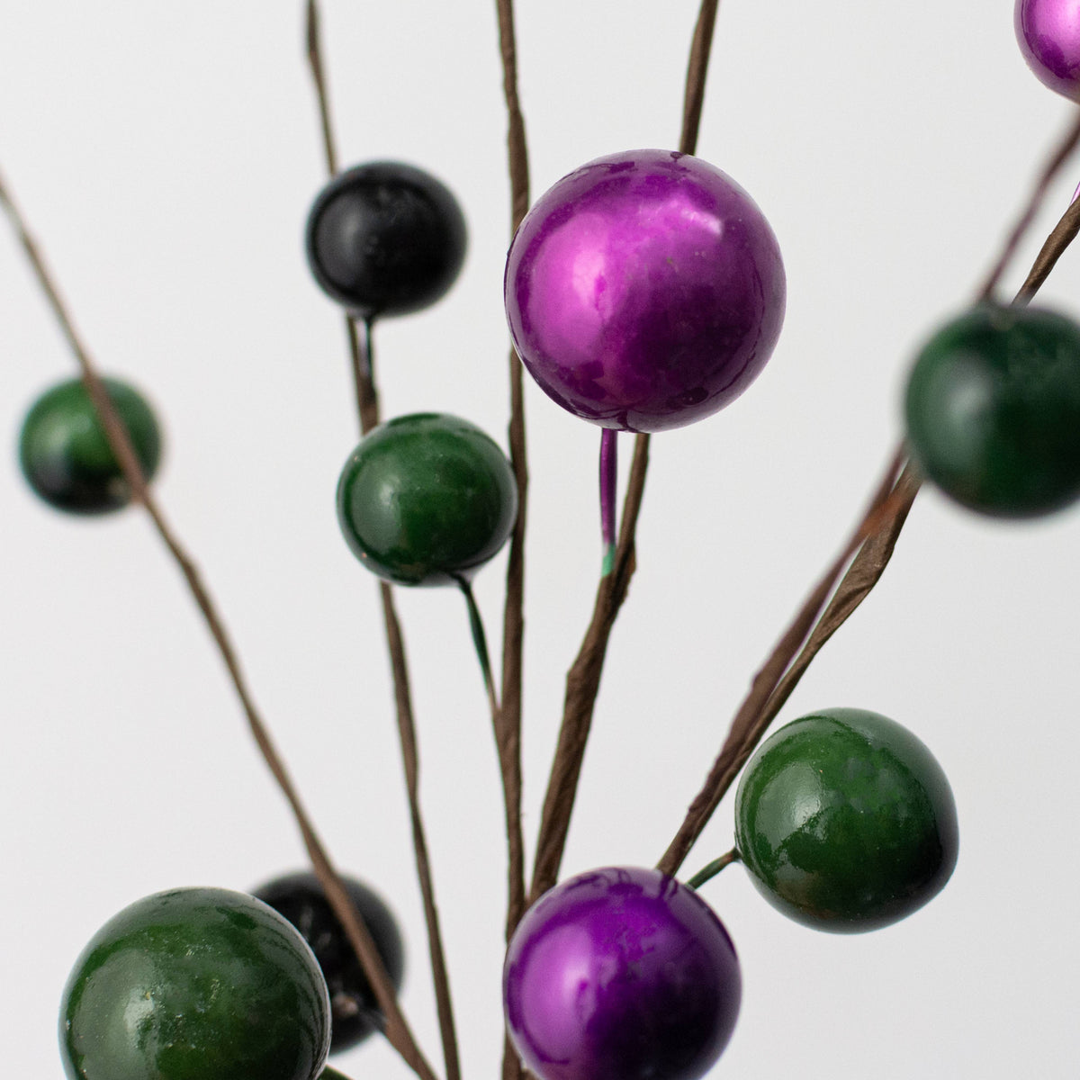 16" Metallic Balls Spray: Black, Green & Purple Lifestyle Photo