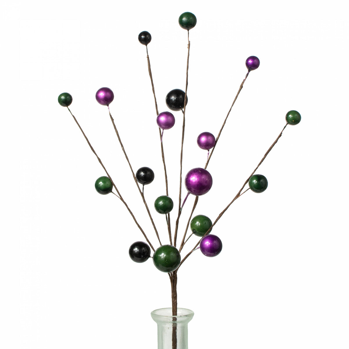 16" Metallic Balls Spray: Black, Green & Purple Item Number: XX940197