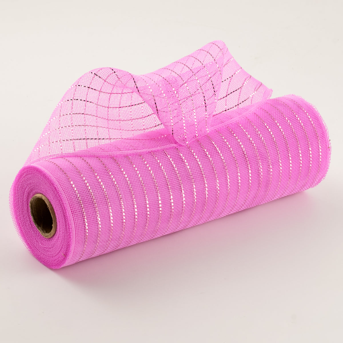 10" Metallic Fine Weave Deco Mesh: Pink Item Number: RY500122