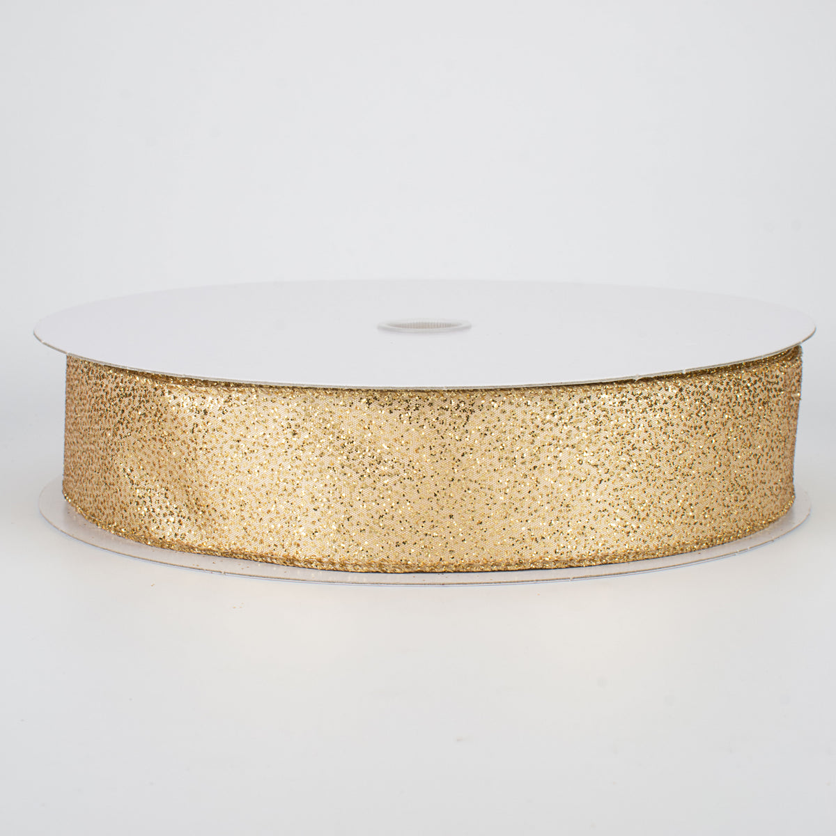 1.5" Mini Glitter Dots Ribbon: Gold (50 Yards)